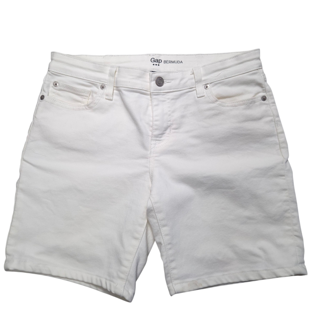 Gap Women's White Bermuda Shorts